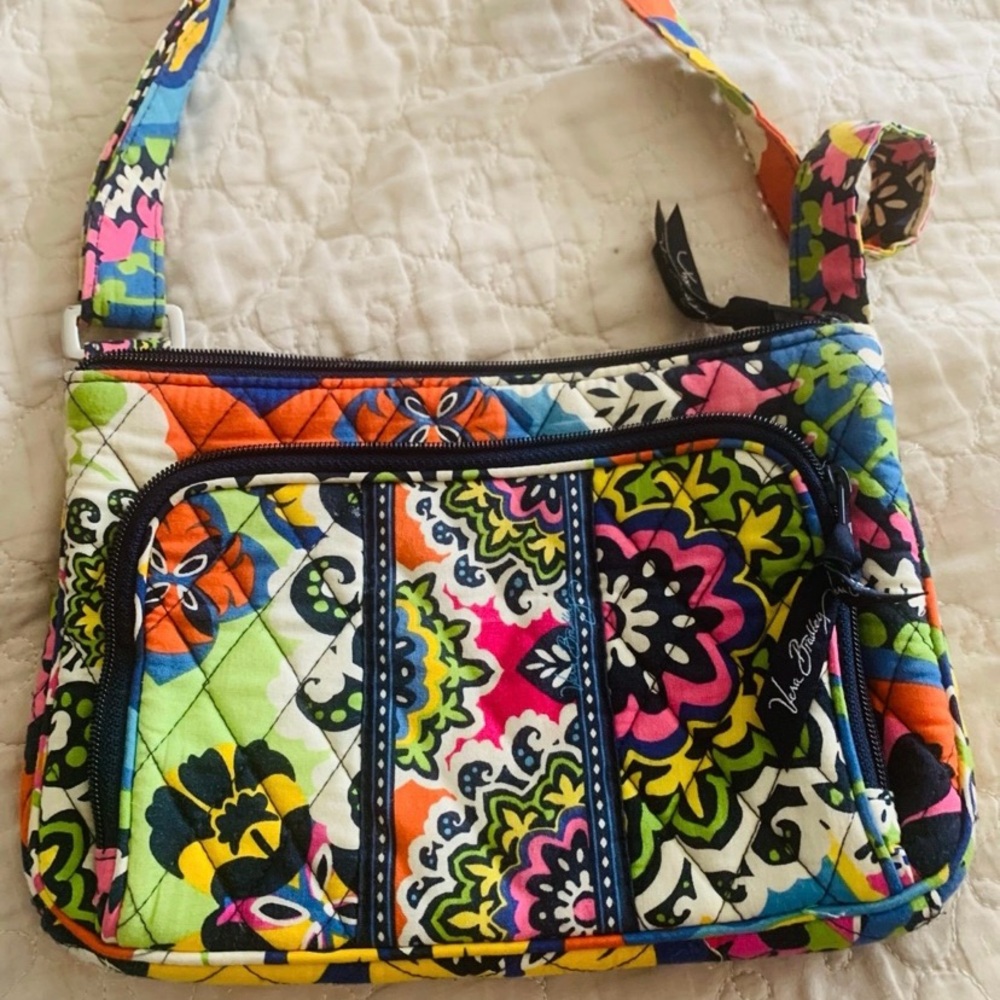 Vera Bradley Colorful Floral Quilted Crossbody Bag